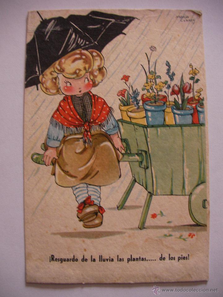 Postkarten: ANTIGUA POSTAL DIBUJADA Y COLOREADA ORIGINAL - ENVIO GRATIS A ESPA&Ntilde;A