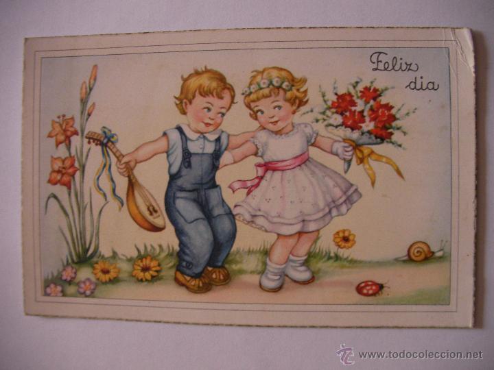 Postkarten: ANTIGUA POSTAL DIBUJADA Y COLOREADA ORIGINAL - ENVIO GRATIS A ESPA&Ntilde;A