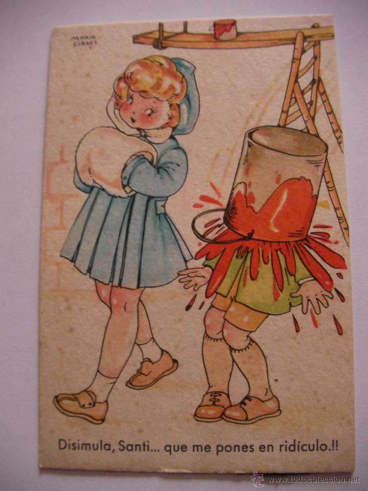Cartes Postales: ANTIGUA POSTAL DIBUJADA Y COLOREADA ORIGINAL - ENVIO GRATIS A ESPA&Ntilde;A