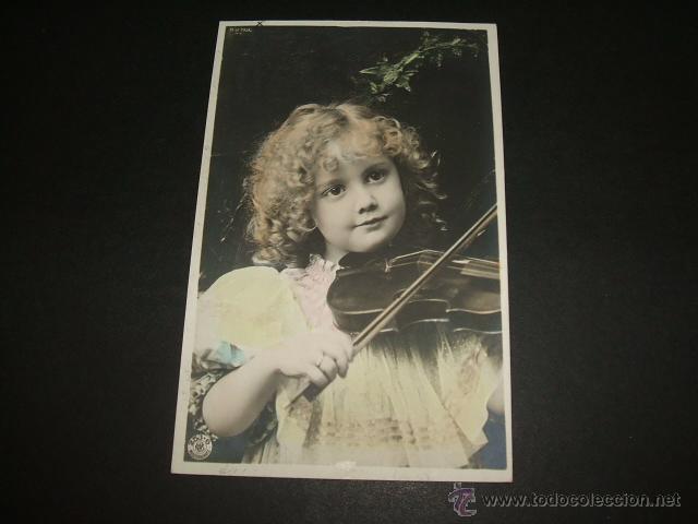 Postales: NI&Ntilde;A TOCANDO EL VIOLIN POSTAL - Foto 1