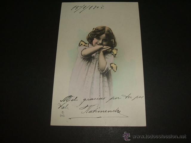 Postales: NI&Ntilde;A POSTAL 1907 - Foto 1
