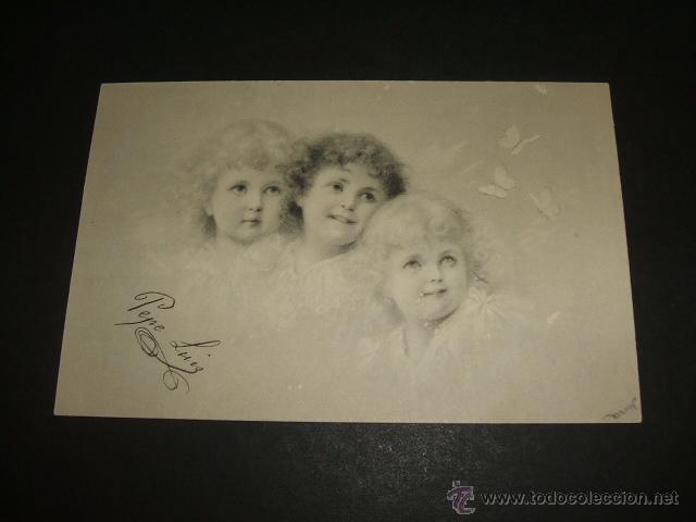 Postales: NI&Ntilde;AS Y MARIPOSAS POSTAL - Foto 1
