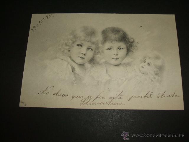 Postales: NI&Ntilde;AS CON MU&Ntilde;ECA POSTAL - Foto 1