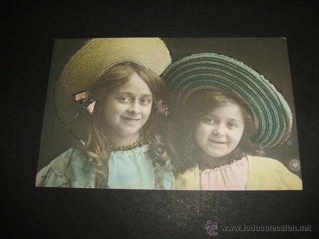 Postales: NI&Ntilde;AS CON SOMBRERO POSTAL - Foto 1