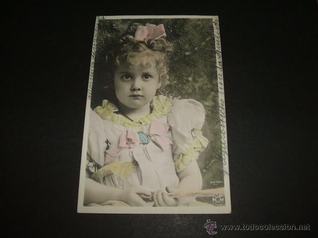 Postales: NI&Ntilde;A CON ABANICO POSTAL - Foto 1