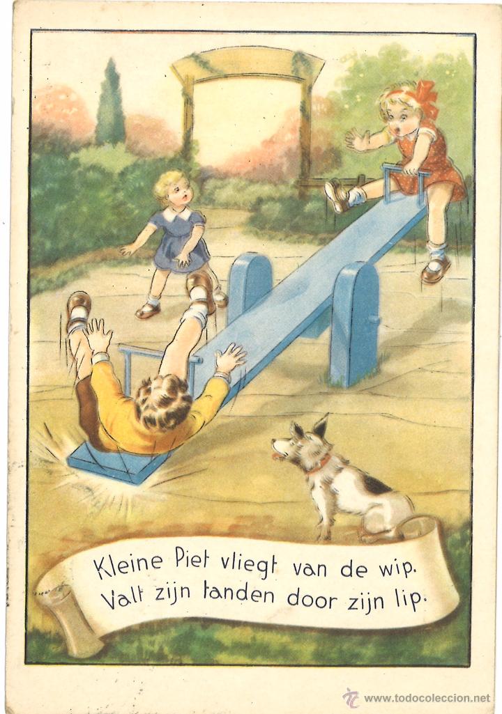 Postales: POSTAL CIRCULADA - 1955 - NI&Ntilde;OS - PERRO - Foto 1