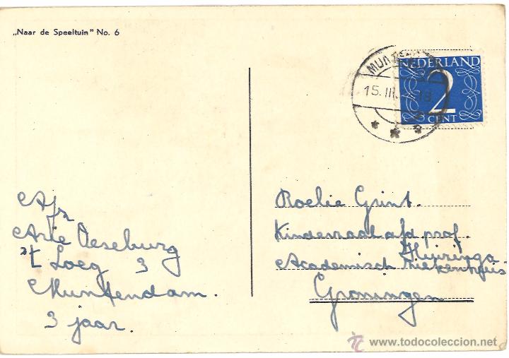 Postales: POSTAL CIRCULADA - 1955 - NI&Ntilde;OS - PERRO - Foto 2