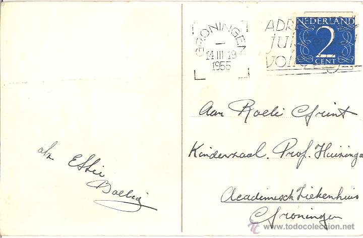 Postales: POSTAL CIRCULADA - 1955 - NI&Ntilde;OS - PERRO - Foto 2