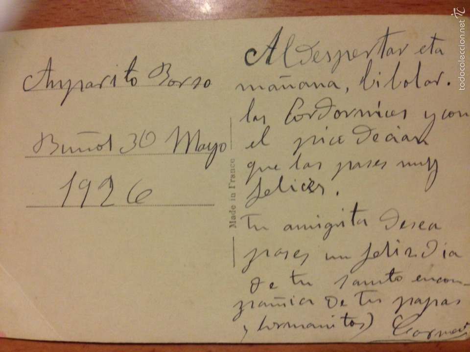 Postales: Antigua postal ni&ntilde;a con palomas - Foto 2