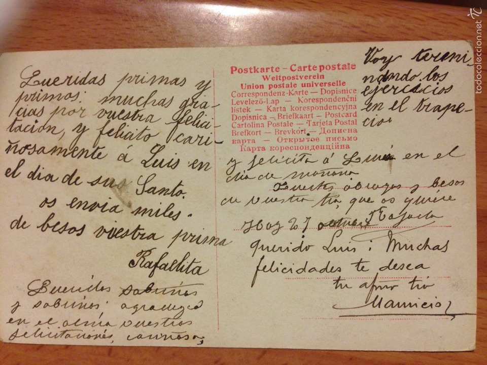 Postales: Antigua postal ni&ntilde;a en columpio - Foto 2