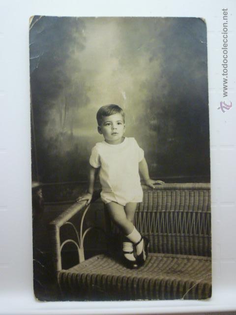 Postales: FOTO POSTAL NI&Ntilde;O. ESCRITA 1924. - Foto 1