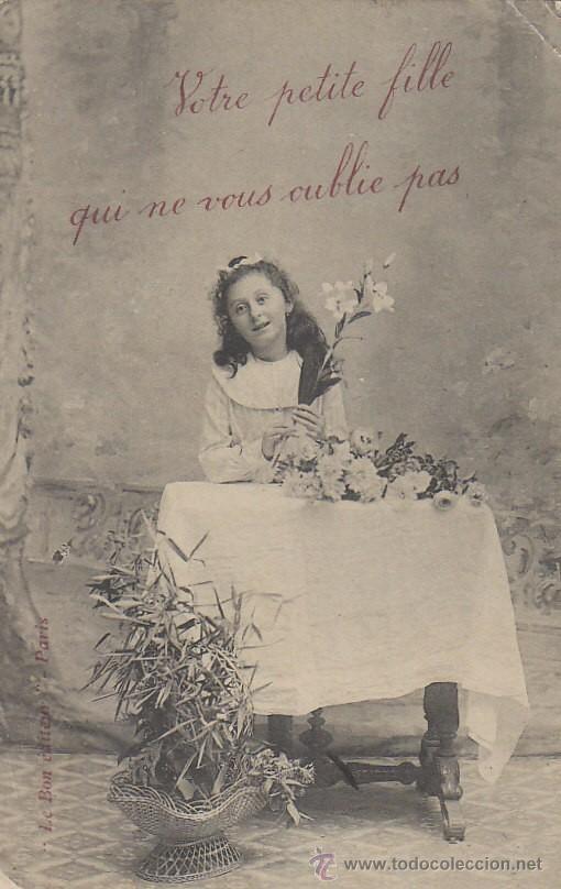 Postales: Ni&ntilde;a, de rayado continuo - Foto 1