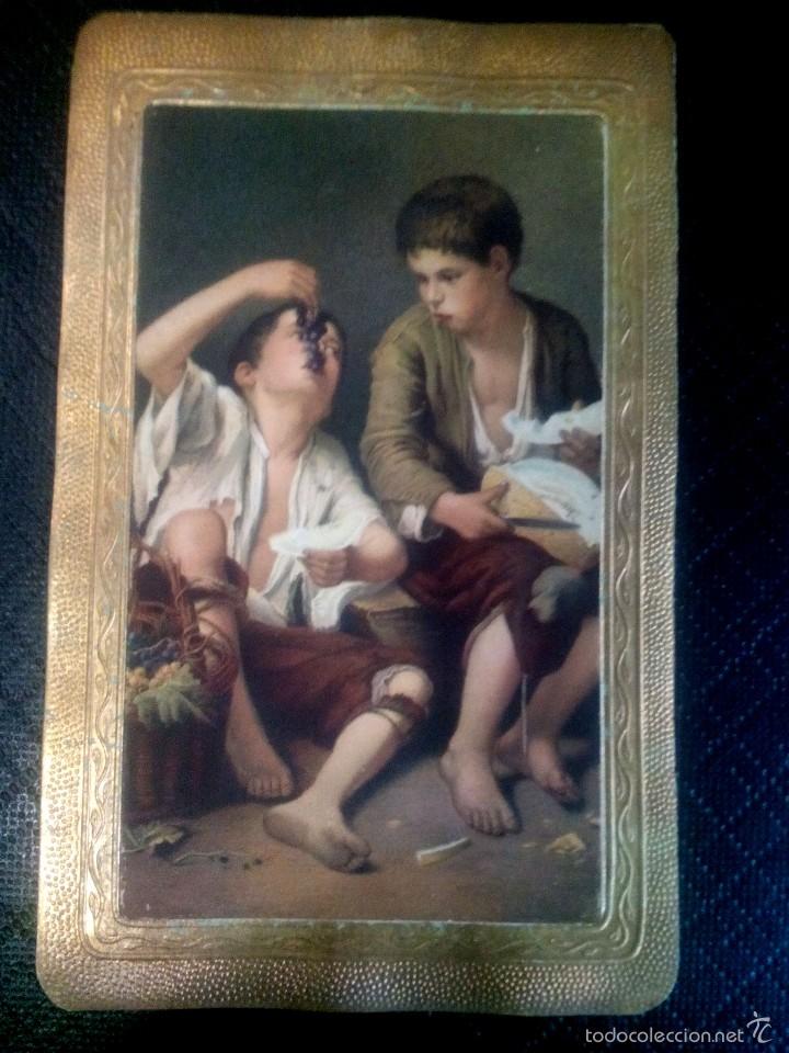 Postales: 2 POSTALES DE CUADROS DE MURILLO CON MARCO DORADO - Foto 4