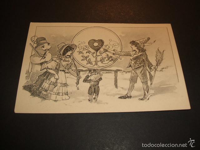 Postales: NI&Ntilde;OS JUGANDO POSTAL 1906 - Foto 1