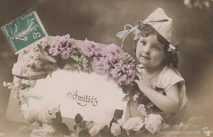 Postales: Ni&ntilde;a, circulada en 1908 - Foto 1