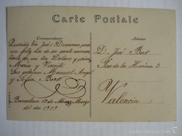 Postales: POSTAL 19 DE MARZO. ED. MAGDA. ESCRITA 1909. - Foto 2