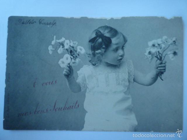 Postales: POSTAL INFANTIL. CIRCULADA 1904. SIN DIVIDIR. - Foto 1