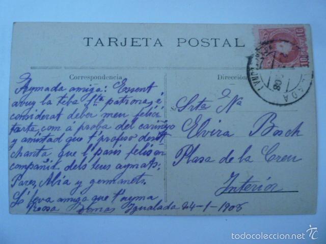 Postales: POSTAL INFANTIL COLOREADA. CIRCULADA 1908. - Foto 2