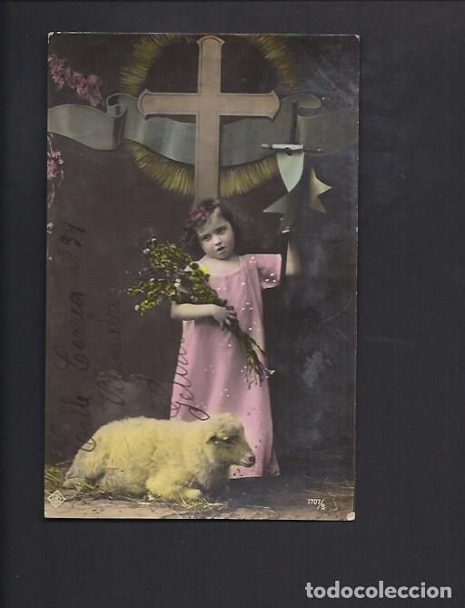 Postales: Antigua postal . Ni&ntilde;a. Circulada - Foto 1