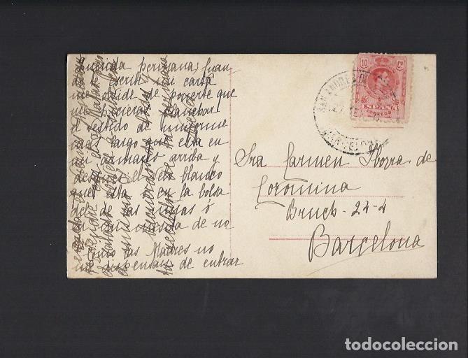 Postales: Antigua postal ni&ntilde;as con angel. Circulada . - Foto 2