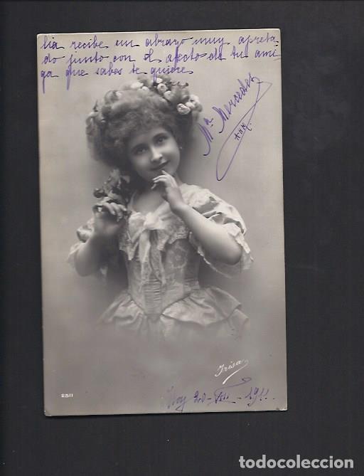 Postales: Antigua postal ni&ntilde;a. Circulada 1911 . - Foto 1