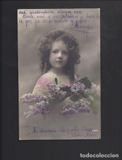 Postales: Antigua postal . Ni&ntilde;a . Circulada. - Foto 1