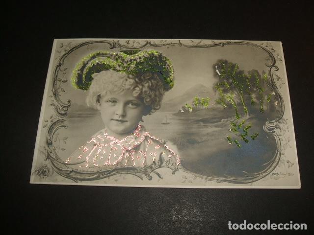Postales: NI&Ntilde;O CON PAISAJE POSTAL - Foto 1