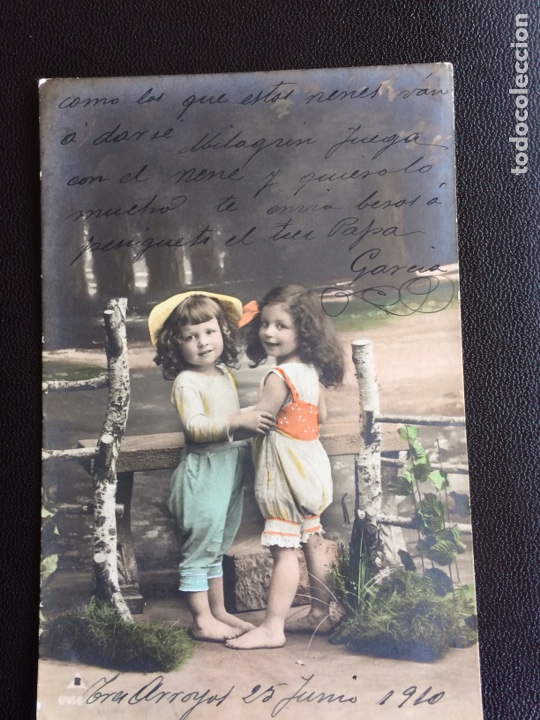 Postales: Antigua postal dos ni&ntilde;os - Foto 1