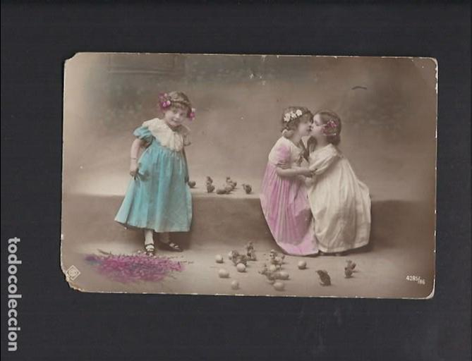 Postales: Tarjeta postal ni&ntilde;as - Foto 1