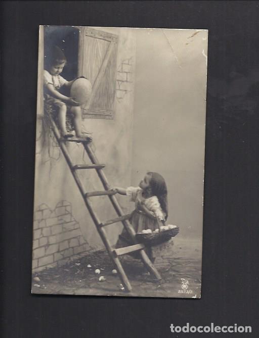 Postales: Antigua postal ni&ntilde;a y ni&ntilde;o - Foto 1