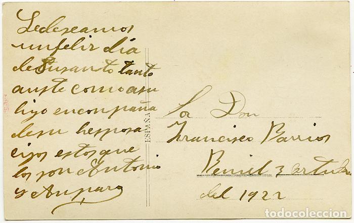 Postales: M&aacute;rgara 334. Postal escrita 1922 - Foto 2