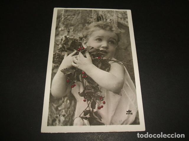 Postales: NI&Ntilde;O CON ACEBO POSTAL - Foto 1