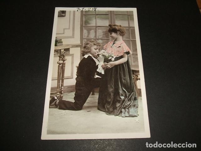 Postales: NI&Ntilde;OS ENAMORADOS POSTAL - Foto 1