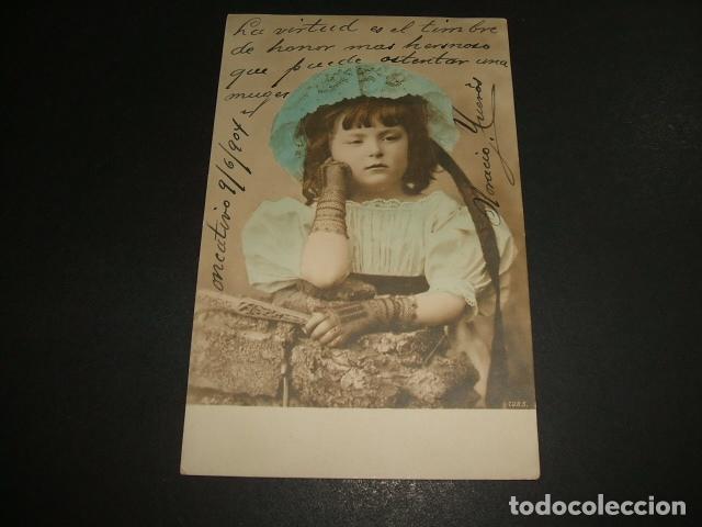 Postales: NI&Ntilde;A CON SOMBRERO POSTAL - Foto 1