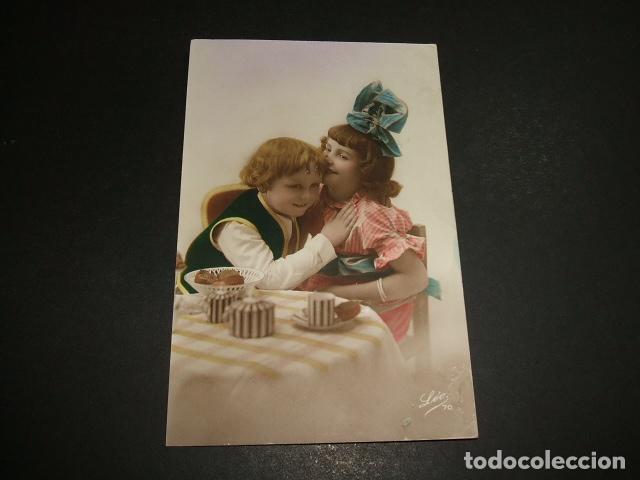Postales: NI&Ntilde;OS TOMANDO EL TE POSTAL - Foto 1
