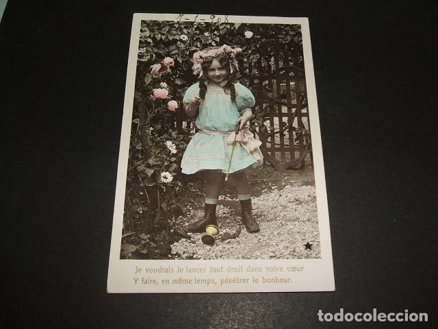 Postales: NI&Ntilde;A JUGANDO CON DIABOLO POSTAL - Foto 1
