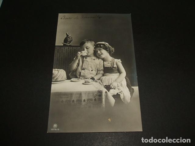 Postales: NI&Ntilde;OS TOMANDO EL TE POSTAL - Foto 1
