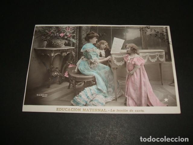 Postales: LA LECCION DE CANTO POSTAL 1906 - Foto 1