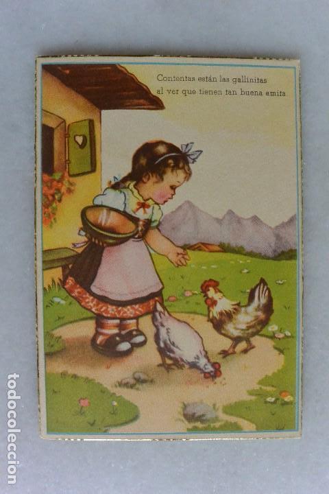 Postales: TARJETA POSTAL NI&Ntilde;A CON GALLINAS - Foto 1