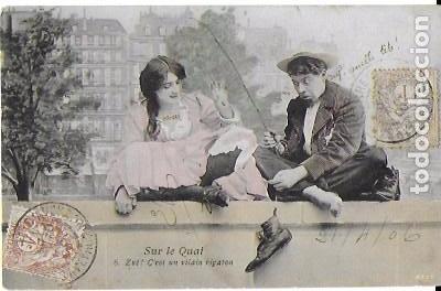 Postales: P-7634. POSTAL SUR LE QUAI. 1906. - Foto 1