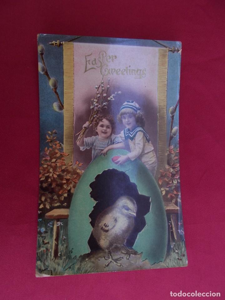 Postales: ANTIGUA POSTAL. DOS NI&Ntilde;OS JUGANDO. - Foto 1