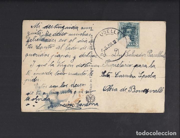 Postales: Antigua postal ni&ntilde;a con ramo de rosas. - Foto 2