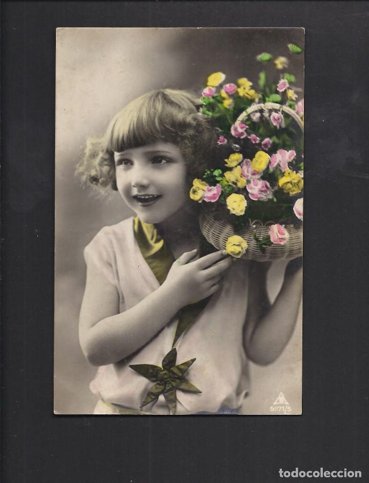 Postales: Antigua postal ni&ntilde;a . Circulada 1929 - Foto 1