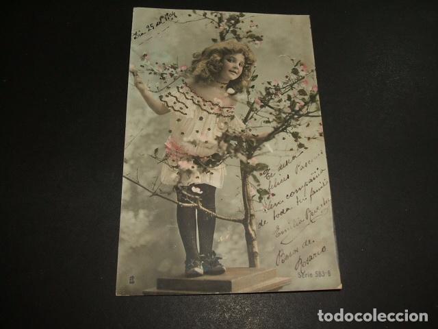 Postales: NI&Ntilde;A CON ARBOL POSTAL 1904 - Foto 1