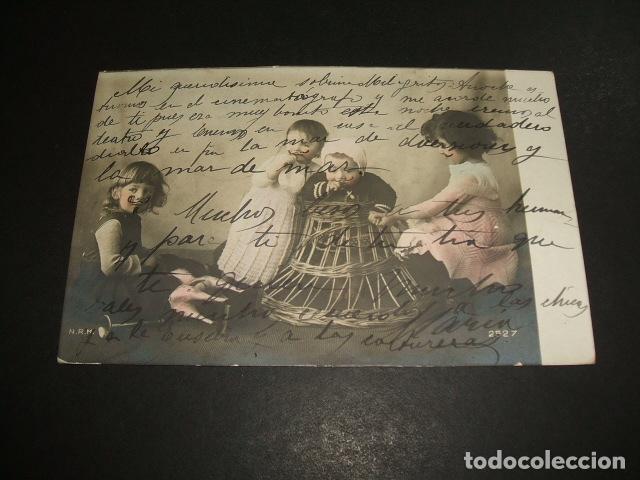 Postales: NI&Ntilde;OS JUGANDO POSTAL 1906 - Foto 1