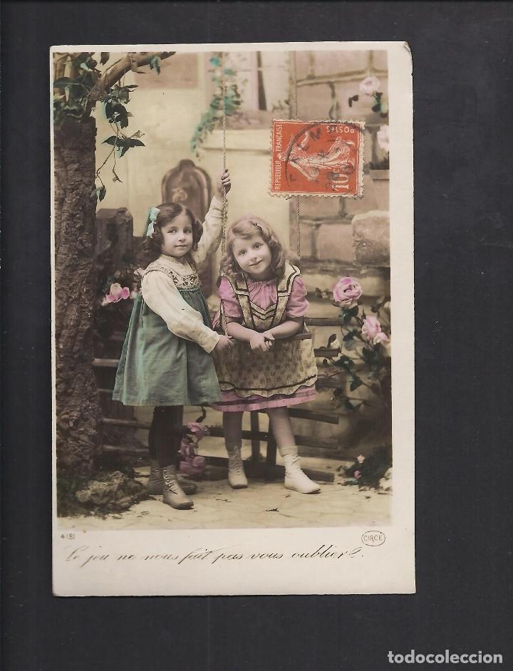 Postales: Antigua postal. Ni&ntilde;as. Circulada - Foto 1