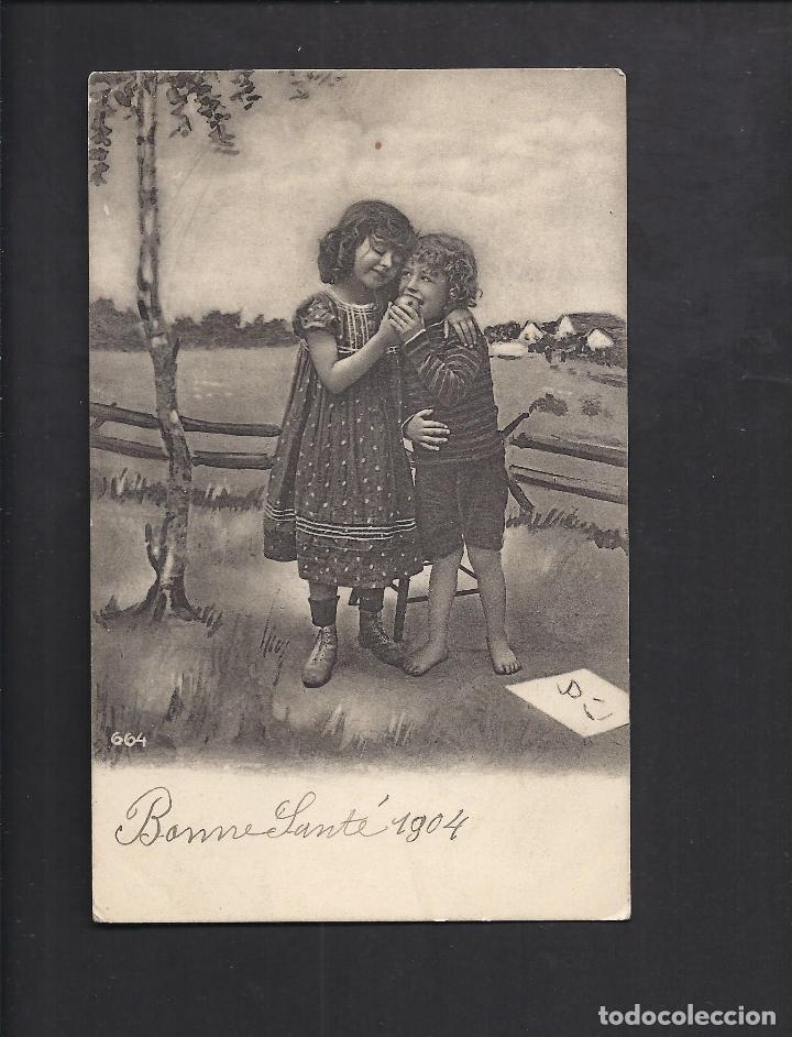 Postales: Antigua postal . Hermanos. Circulada 1904 - Foto 1
