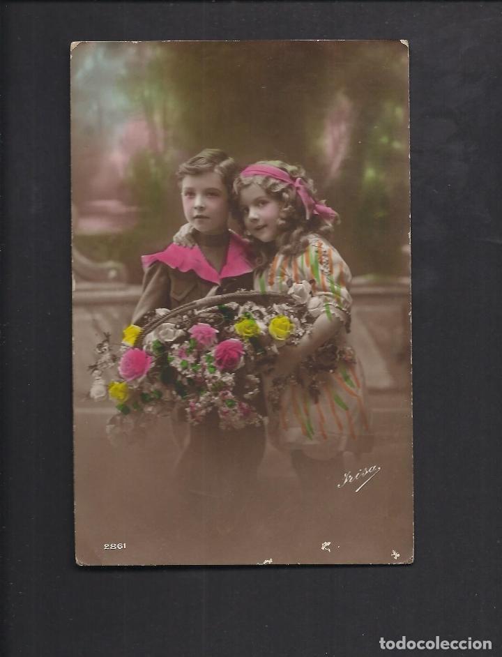 Postales: Antigua postal hermanos. Circulada 1921 - Foto 1