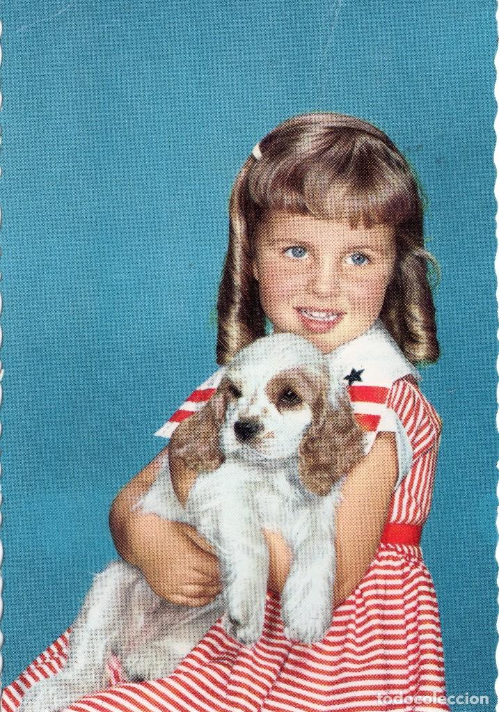 Postales: NI&Ntilde;A CON PERRITO .EDITA  CYZ - Foto 1
