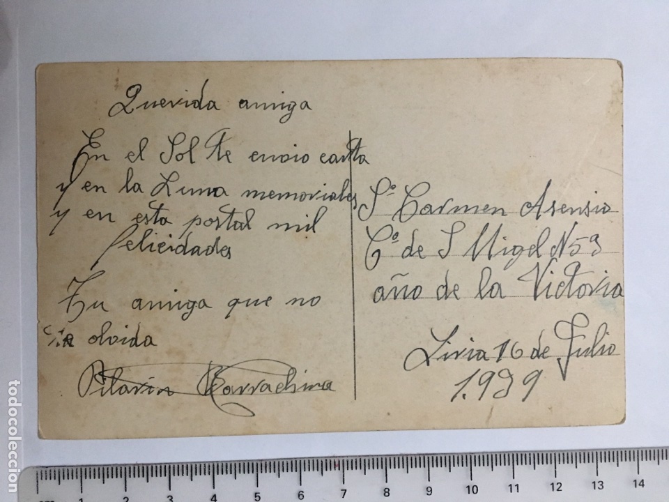 Postales: POSTAL ROM&Aacute;NTICA. A&Ntilde;O 1939 - Foto 2